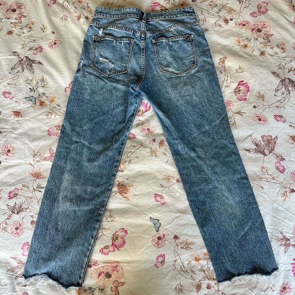 anthropologie pilcro medium wash lightly distressed boyfriend jeans / sz 25 - Picture 3 of 5